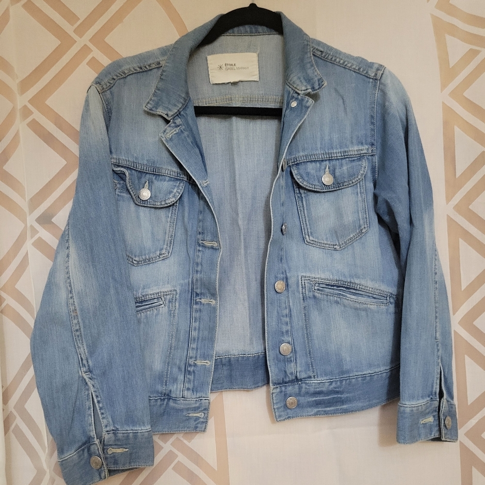 ETOILE women jeans jackets, metal buttons, pockets, size 2